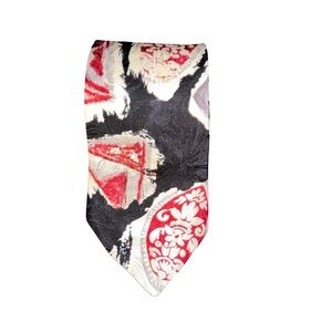 Viaggio Abstract Red and Black Tie
